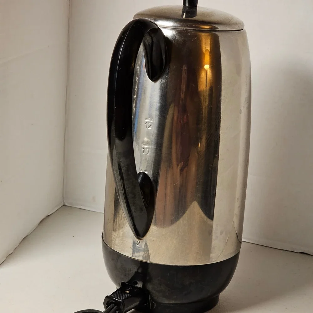 MCM Farberware Superfast Automatic 12 Cup Electric Percolator Stainless Steel